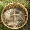 Tambour chamanique  réglable 40 cm en Bison et Érable (n°162) – Image 3